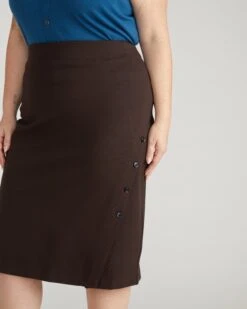 Anya Ponte Skirt - Espresso 10 Anya Ponte Skirt - Espresso -UNIVERSAL STANDARD USSK2021 808 Anya Ponte Skirt Chocolate 001 001