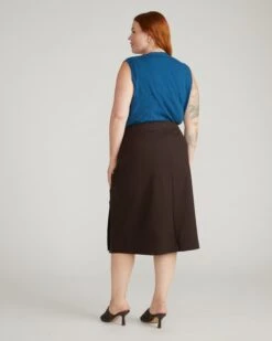 Anya Ponte Skirt - Espresso 12 Anya Ponte Skirt - Espresso -UNIVERSAL STANDARD USSK2021 808 Anya Ponte Skirt Chocolate 003 447