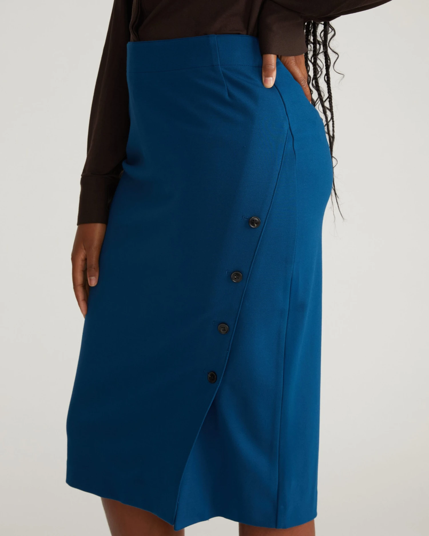 Anya Ponte Skirt - Deep Teal 4 Anya Ponte Skirt - Deep Teal - Image 2