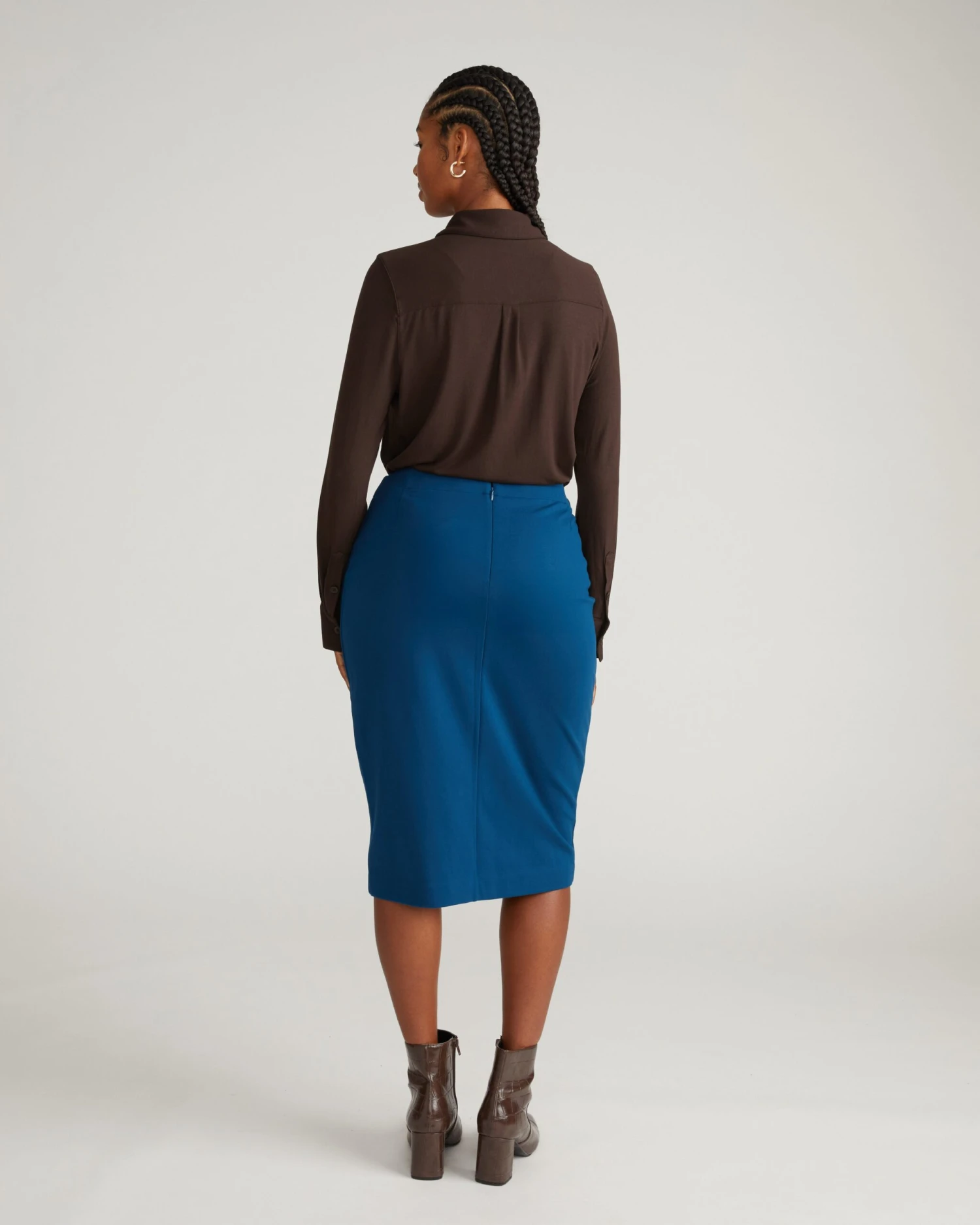 Anya Ponte Skirt - Deep Teal 5 Anya Ponte Skirt - Deep Teal - Image 3