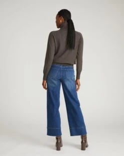 Renee Savvy Fine Knit Raglan Turtleneck - Graphite -UNIVERSAL STANDARD USSW0758C 733 Renee Raglan Turtleneck Sweater In Savvy Yarn Graphite 003 018