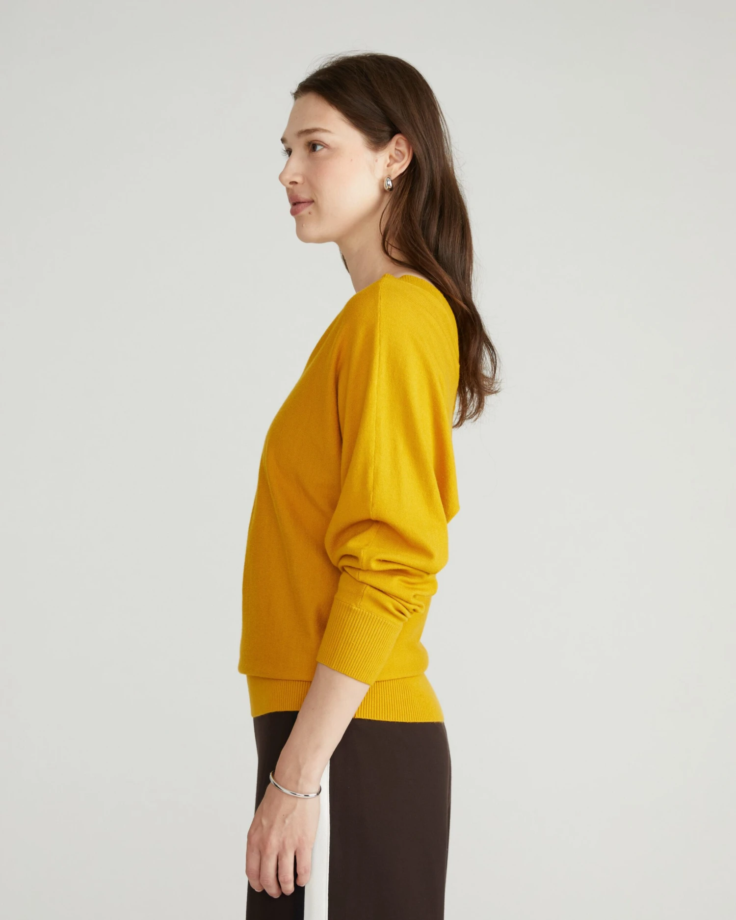 Savvy Fine Knit Sweater Blouse - Mustard 8 Savvy Fine Knit Sweater Blouse - Mustard - Image 6