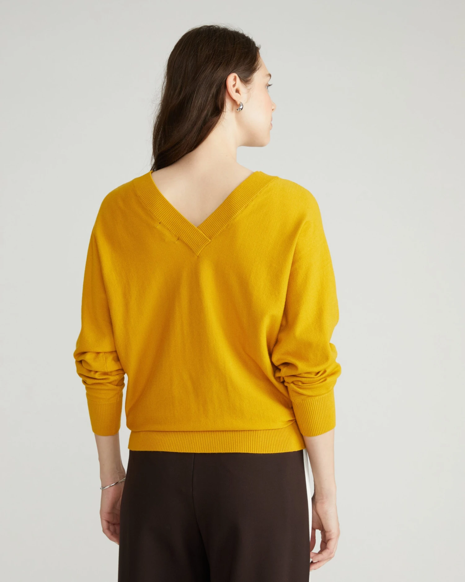Savvy Fine Knit Sweater Blouse - Mustard 9 Savvy Fine Knit Sweater Blouse - Mustard - Image 7