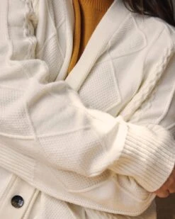 Cozy Cream Cable Knit Cardigan - Ultra Soft Cashmere Feel