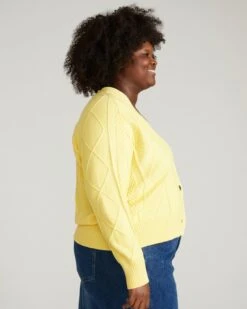 Soft Aran Cable Knit Cardigan - Luxe Cashmere Feel Sweater in Banana Pudding 15 Soft Aran Cable Knit Cardigan - Luxe Cashmere Feel Sweater in Banana Pudding -UNIVERSAL STANDARD USSW1254C 923 Cable Knit Cardigan Banana Pudding 002 254 bff67e75 aeaf 44ad ade0 6eb9a54e608c