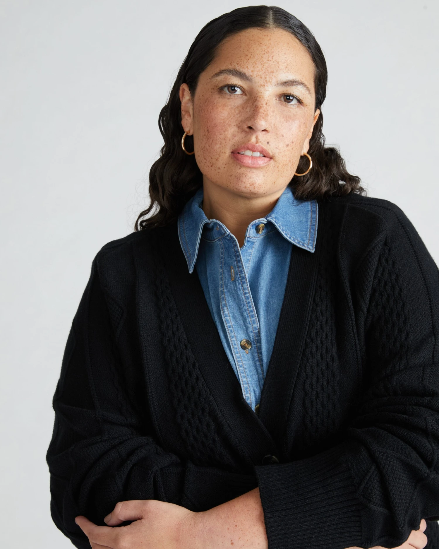 Ultra-Soft Black Cable Knit Cardigan - Cozy Aran Knit Sweater 3 Ultra-Soft Black Cable Knit Cardigan - Cozy Aran Knit Sweater