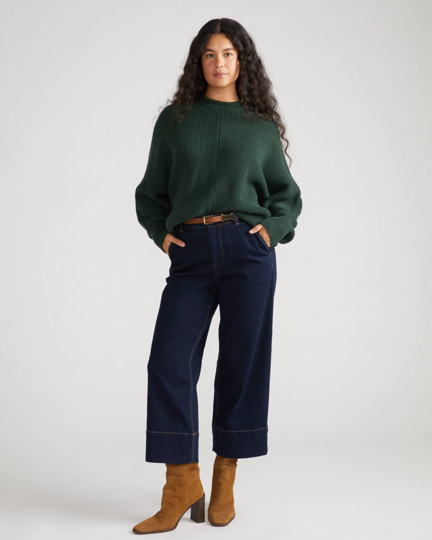 Carol High Rise Cropped Jeans - Dark Indigo 4 Carol High Rise Cropped Jeans - Dark Indigo - Image 2