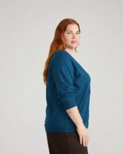 Deep Teal Fine Knit Cardigan - Savvy Elegant Layering Sweater 10 Deep Teal Fine Knit Cardigan - Savvy Elegant Layering Sweater -UNIVERSAL STANDARD USSW1756 926 Savvy Fine Knit Cardigan Deep Teal 002 077