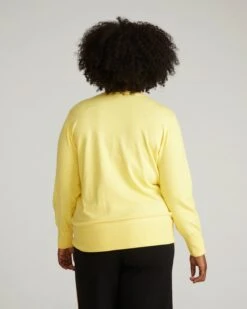 Savvy Fine Knit V-Neck Sweater - Banana Pudding -UNIVERSAL STANDARD USSW1757 923 Savvy Fine Knit V Sweater Banana Pudding 003 186 eeccadfd d8c3 47d1 85e5 23c57892dfb0
