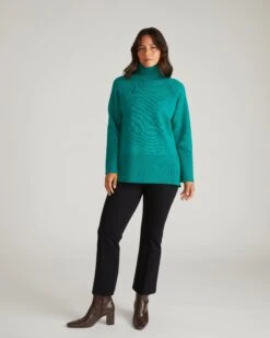 Oversized Turtleneck Sweater - Ultra-Soft Cashmere Alternative 11 Oversized Turtleneck Sweater - Ultra-Soft Cashmere Alternative -UNIVERSAL STANDARD USSW1761 938 Better Than Wool Oversize Turtleneck Sweater Green Tourmaline 001 023 f994c6a7 35b5 4a3a a4df bebba6fd2207