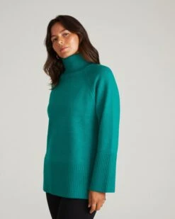 Oversized Turtleneck Sweater - Ultra-Soft Cashmere Alternative 12 Oversized Turtleneck Sweater - Ultra-Soft Cashmere Alternative -UNIVERSAL STANDARD USSW1761 938 Better Than Wool Oversize Turtleneck Sweater Green Tourmaline 002 027 8ed03361 a947 4b21 ab28 f59abb364454