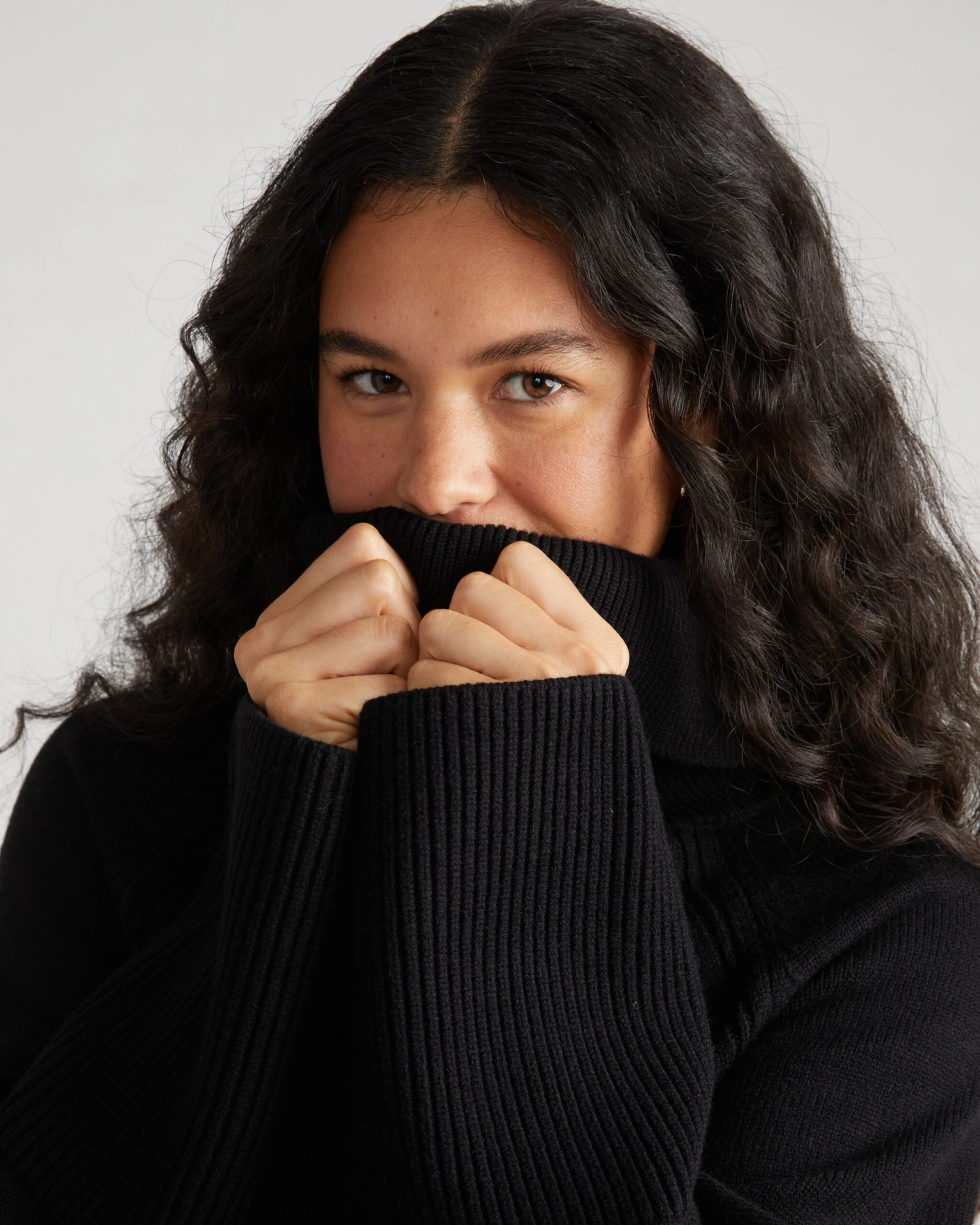 Oversized Black Turtleneck Sweater - Soft Pill-Resistant Luxe Knit 3 Oversized Black Turtleneck Sweater - Soft Pill-Resistant Luxe Knit