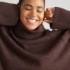 Ultra-Soft Oversize Turtleneck Sweater in Brulee - Cashmere Feel 2 Ultra-Soft Oversize Turtleneck Sweater in Brulee - Cashmere Feel -UNIVERSAL STANDARD USSW1761 517 Yolanda Sweater Arabica 001 009