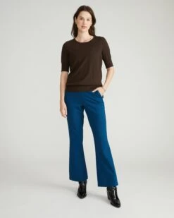 Savvy Espresso Fine Knit Sweater: The Ultimate Versatile Layering Top 13 Savvy Espresso Fine Knit Sweater: The Ultimate Versatile Layering Top -UNIVERSAL STANDARD USSW1763 808 Savvy Fine Knit Sweater Top Chocolate 001 259