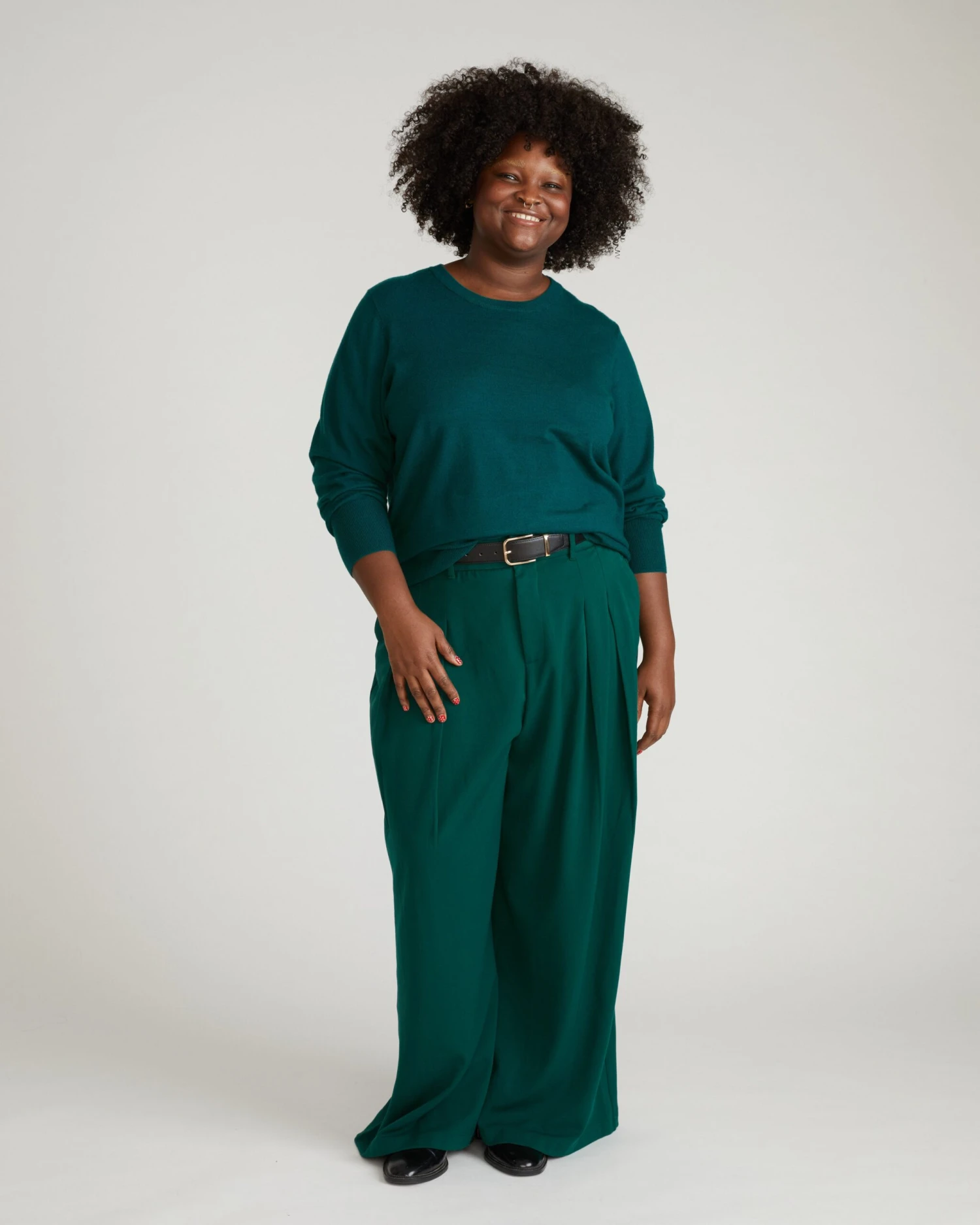 Savvy Fine Knit Crew Sweater - Botanic | Lightweight Fall Pullover 5 Savvy Fine Knit Crew Sweater - Botanic | Lightweight Fall Pullover - Image 3