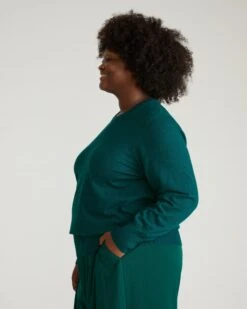 Savvy Fine Knit Crew Sweater - Botanic | Lightweight Fall Pullover 10 Savvy Fine Knit Crew Sweater - Botanic | Lightweight Fall Pullover -UNIVERSAL STANDARD USSW1767 676 Savvy Fine Knit Crew Sweater Botanic 002 191