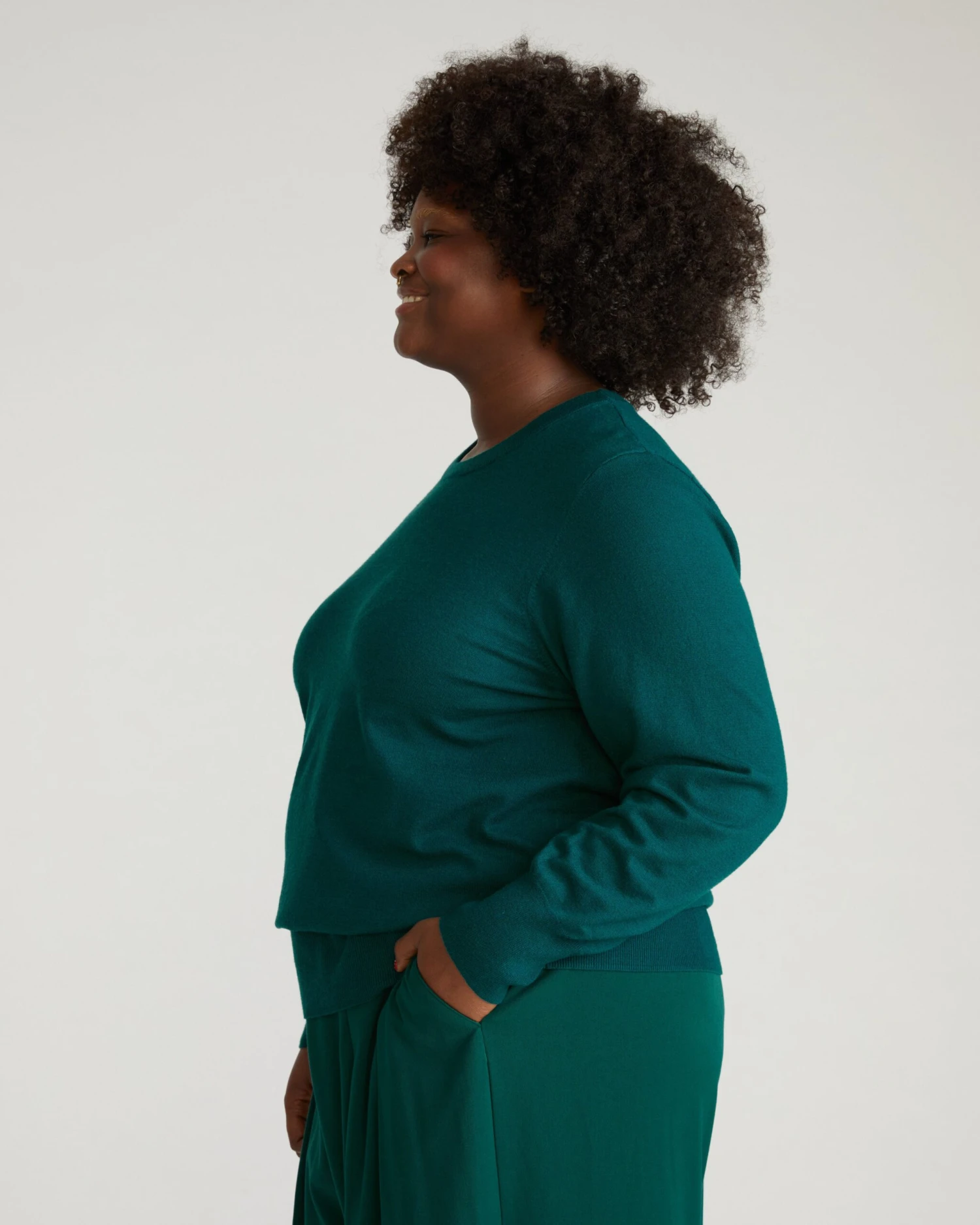 Savvy Fine Knit Crew Sweater - Botanic | Lightweight Fall Pullover 6 Savvy Fine Knit Crew Sweater - Botanic | Lightweight Fall Pullover - Image 4