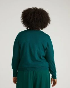 Savvy Fine Knit Crew Sweater - Botanic | Lightweight Fall Pullover 11 Savvy Fine Knit Crew Sweater - Botanic | Lightweight Fall Pullover -UNIVERSAL STANDARD USSW1767 676 Savvy Fine Knit Crew Sweater Botanic 003 197