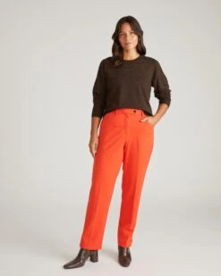 Savvy Fine Knit Crew Sweater - Espresso Brown