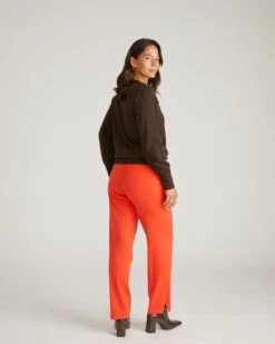 Savvy Fine Knit Crew Sweater - Espresso Brown -UNIVERSAL STANDARD USSW1767 808 Savvy Fine Knit Crew Sweater Chocolate 003 0151