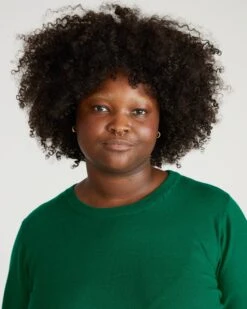 Savvy Fine Knit Crew Neck Sweater - Mineral Green