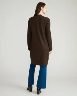 Savvy Double Knit Sweater Cardigan - Espresso -UNIVERSAL STANDARD USSW1773 808 Savvy Double Knit Sweater Cardigan Chocolate 003 256