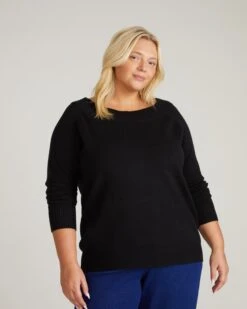 Noomi Cold Shoulder Sweater - Black