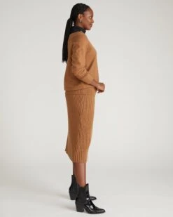 Noomi Cold Shoulder Sweater in Classic Camel 10 Noomi Cold Shoulder Sweater in Classic Camel -UNIVERSAL STANDARD USSW2005 211 Better Than Wool Noomi Oversized Sweater Camel 002 144