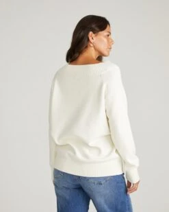Cream Cold Shoulder Knit Sweater - Elegant Open Shoulder Pullover 11 Cream Cold Shoulder Knit Sweater - Elegant Open Shoulder Pullover -UNIVERSAL STANDARD USSW2005 452 Better Than Wool Noomi Oversized Sweater Cream 003 045