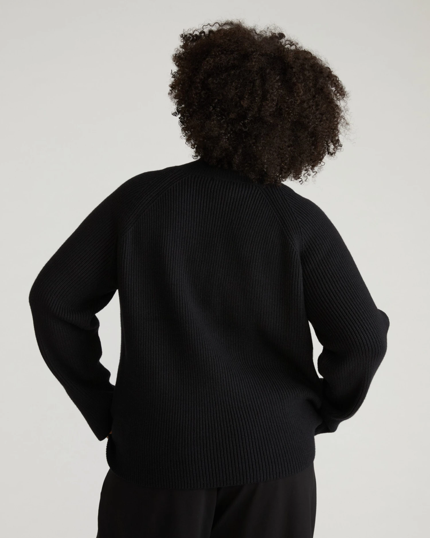 Arly Wrap Neck Sweater in Classic Black 6 Arly Wrap Neck Sweater in Classic Black - Image 4