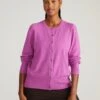 Savvy Fine Knit Crewneck Cardigan - Purple Vision 2 Savvy Fine Knit Crewneck Cardigan - Purple Vision -UNIVERSAL STANDARD USSW2017 942 Savvy Knit Crewneck Cardigan Purple Vision 001 695