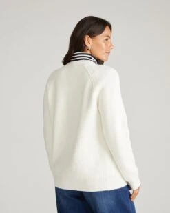Better-Than-Wool Cream Zip Cardigan - Soft Itch-Free Sweater 12 Better-Than-Wool Cream Zip Cardigan - Soft Itch-Free Sweater -UNIVERSAL STANDARD USSW2019 452 Vicki Better Than Wool Zip Cardigan Cream 003 035