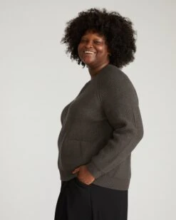 Graphite Zip Cardigan - Premium Better-Than-Wool Men's Sweater -UNIVERSAL STANDARD USSW2019 733 Vicki Better Than Wool Zip Cardigan Graphite 002 020