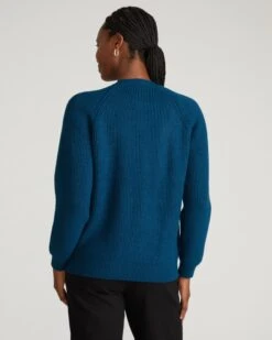 Deep Teal Better-Than-Wool Full-Zip Cardigan -UNIVERSAL STANDARD USSW2019 926 Vicki Better Than Wool Zip Cardigan Deep Teal 003 019