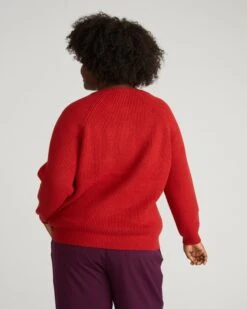 Soft Knit Zip Up Cardigan Sweater - Autumn Red 13 Soft Knit Zip Up Cardigan Sweater - Autumn Red -UNIVERSAL STANDARD USSW2019 929 Vicki Better Than Wool Zip Cardigan Autumnal Red 003 171