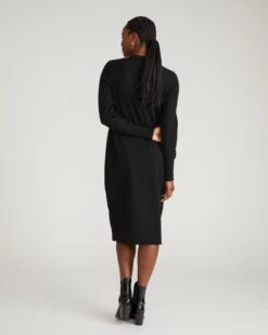 Savvy Fine Knit Everyday Sweater Dress - Black 9 Savvy Fine Knit Everyday Sweater Dress - Black -UNIVERSAL STANDARD USSW2035 001 Eco Everyday Sweater Dress Black 003 195