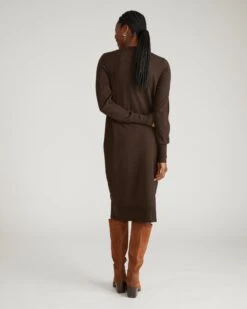 Savvy Fine Knit Everyday Sweater Dress in Espresso 7 Savvy Fine Knit Everyday Sweater Dress in Espresso -UNIVERSAL STANDARD USSW2035 808 Eco Everyday Sweater Dress Chocolate 003 219