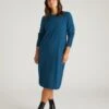 Savvy Fine Knit Everyday Sweater Dress in Deep Teal 2 Savvy Fine Knit Everyday Sweater Dress in Deep Teal -UNIVERSAL STANDARD USSW2035 926 Eco Everyday Sweater Dress Deep Teal 001 039