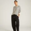 Lauren Classic French Terry Sweatshirt - Ecru/Black Stripe 1 Lauren Classic French Terry Sweatshirt - Ecru/Black Stripe -UNIVERSAL STANDARD USTO0431B 949 Lauren Classic Sweatshirt White Black Stripe 001 1534