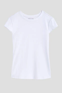 White Cap Sleeve Tee - Premium Pima Cotton Fitted Top 18 White Cap Sleeve Tee - Premium Pima Cotton Fitted Top -UNIVERSAL STANDARD USTO0567 025 0099