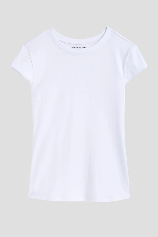 White Cap Sleeve Tee - Premium Pima Cotton Fitted Top 7 White Cap Sleeve Tee - Premium Pima Cotton Fitted Top - Image 5