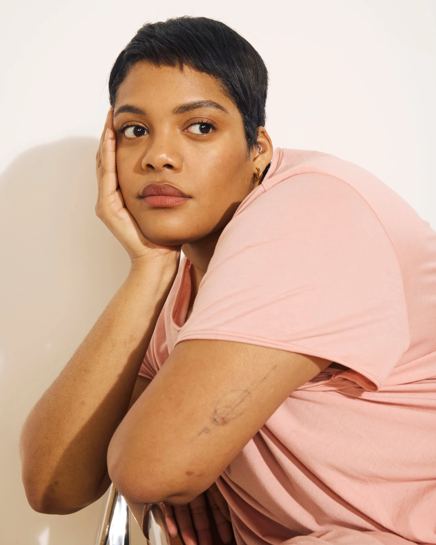 Ultra-Soft Organic Pima Cotton Lounge Tee - Relaxed Fit Pink 3 Ultra-Soft Organic Pima Cotton Lounge Tee - Relaxed Fit Pink