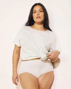 Organic Pima Cotton Relaxed Fit Lounge Tee - Hint of Mint