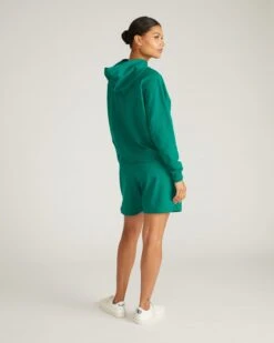 French Terry Pullover Hoodie in Aventurine – Lightweight & Refined Fit -UNIVERSAL STANDARD USTO1135 948 French Terry Pullover Hoodie Aventurine 003 1976