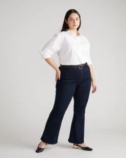 The Artist Oversized White Poplin Button-Down Shirt