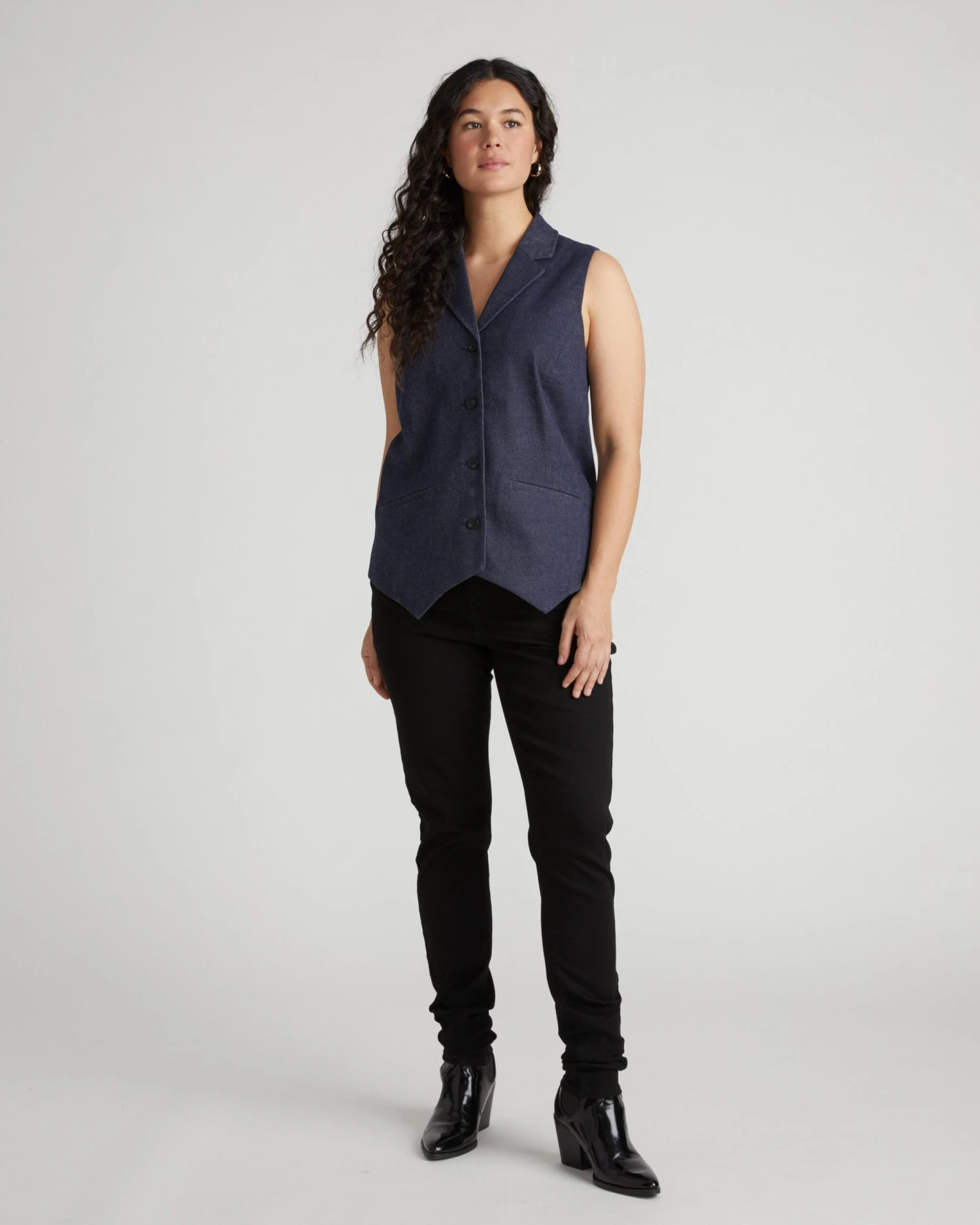 Edwin Denim Look Vest - Dark Indigo 9 Edwin Denim Look Vest - Dark Indigo - Image 7