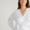 Beacon Stretch Poplin Wrap Shirt - White -UNIVERSAL STANDARD USTO1675XP 025 Beacon Stretch Poplin Wrap Shirt White 002 172