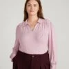 Moore Liquid Jersey Blouse - Pale Mauve -UNIVERSAL STANDARD USTO1709 378 Moore Liquid Jersey Blouse Mauve 001 019