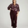 Moore Liquid Jersey Blouse - Rose Print In Black Cherry 1 Moore Liquid Jersey Blouse - Rose Print In Black Cherry -UNIVERSAL STANDARD USTO1709 931 Moore Liquid Jersey Blouse Rose Print in Black Cherry 001 196