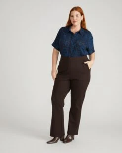 Deep Teal Animal Print Liquid Jersey Short Sleeve Chelsea Shirt